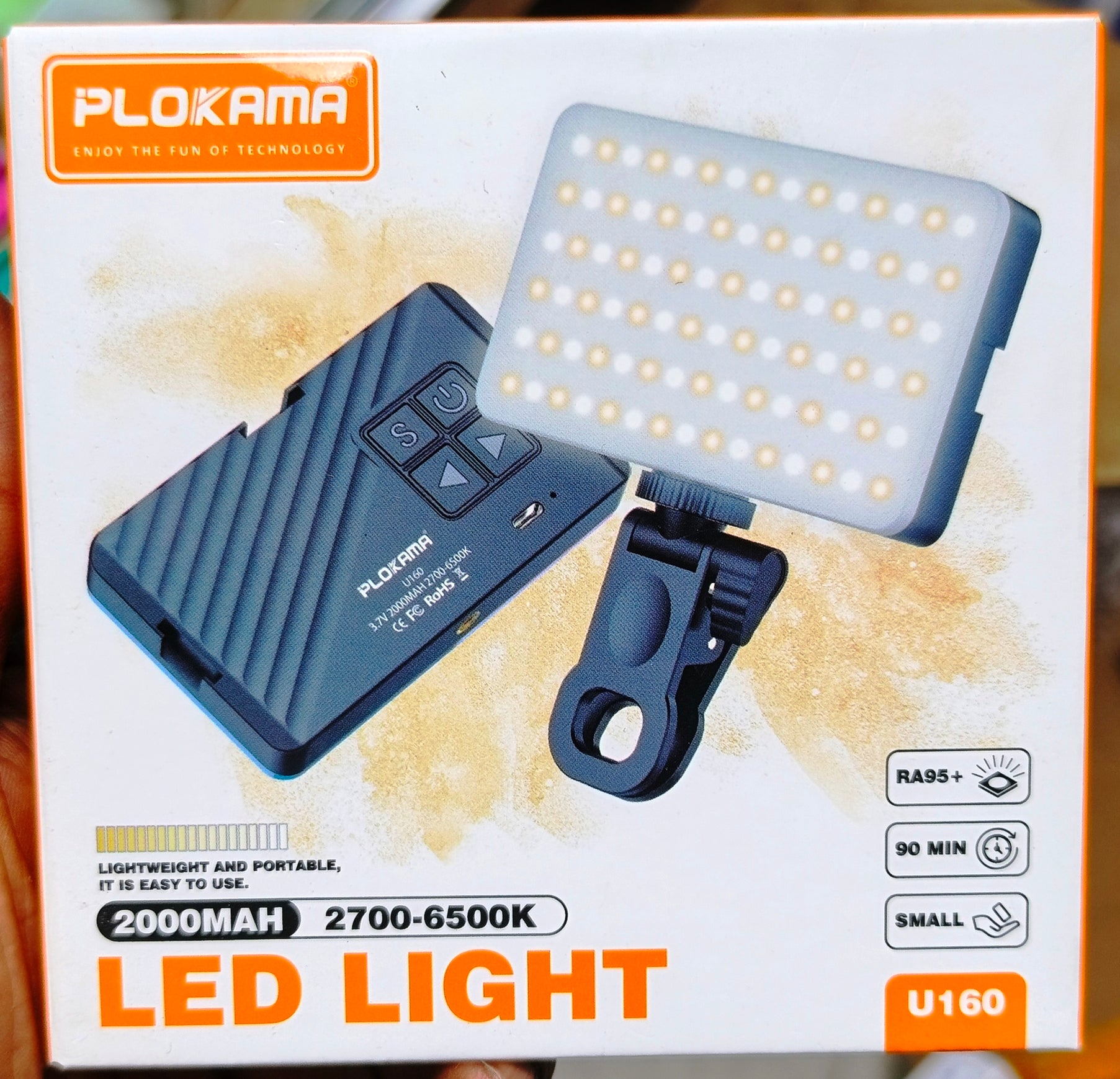 Plokama U160 Selfie Light – Mini lampe vidéo LED portable